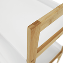 3 polcos állvány, fehér/természetes, KOEN TYP 1