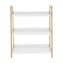 3 polcos állvány, fehér/természetes, KOEN TYP 1