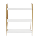 3 polcos állvány, fehér/természetes, KOEN TYP 1