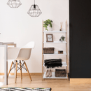 4 polcos állvány, fehér/természetes, KOEN TYP 2