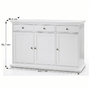 Komód, DTD fóliázott/MDF festett, fehér, PARIS 77824