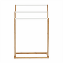 Törülközőtartó, bambusz/fehér, KOMO NEW