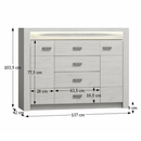 Komód, kőris fehér, INFINITY I-07