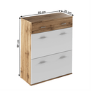Komód TYP 4, wotan tölgy/fehér, CYRIL