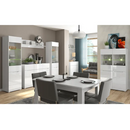 Komód 3D3S, fehér/fehér extra magas fényű HG, JOLK