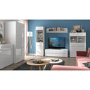 Komód 3D3S, fehér/fehér extra magas fényű HG, JOLK