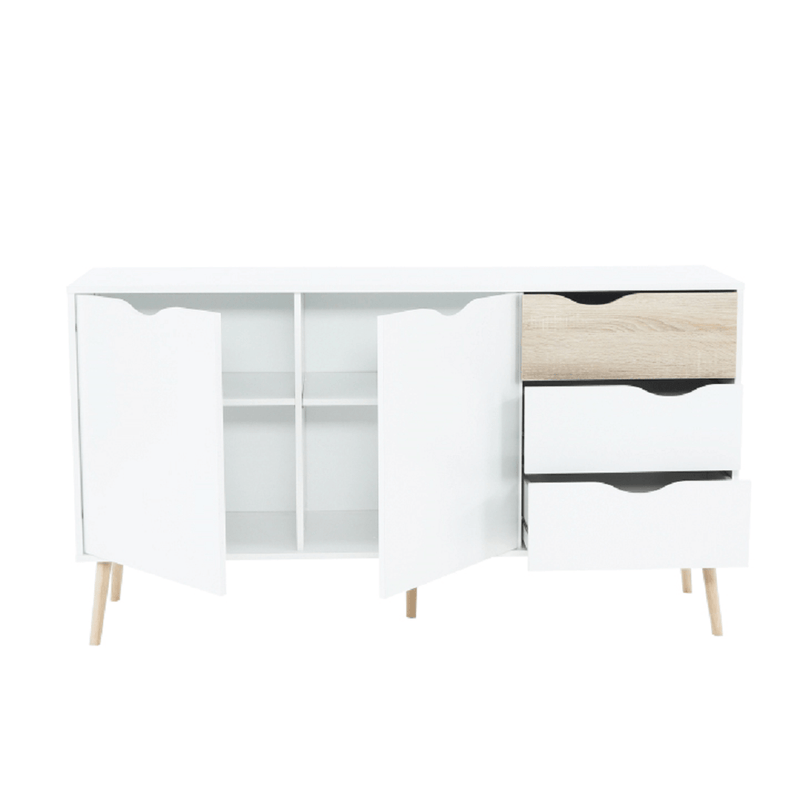 komód, tölgy sonoma / fehér, OSLO 75381