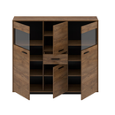 Komód, bolzano tölgy/fekete, DELIS K