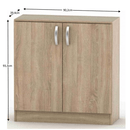 2-ajtós komód, sonoma tölgy, BETTY 2 BE02-008-00