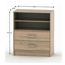 komód polccal, tölgy sonoma, BETTY 4 BE04-013-00