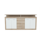 Komód, sonoma tölgyfa/fehér, JUNO - JACHIM NEW