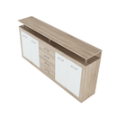 Komód, sonoma tölgyfa/fehér, JUNO - JACHIM NEW