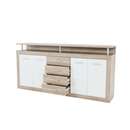 Komód, sonoma tölgyfa/fehér, JUNO - JACHIM NEW