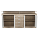 Komód, sonoma tölgyfa/fehér, JUNO - JACHIM NEW