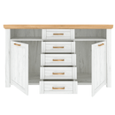 Komód E, tölgy craft arany/tölgy craft fehér, SUDBURY