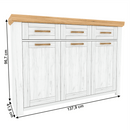 Komód G, tölgy craft arany/tölgy craft fehér, SUDBURY