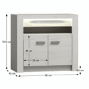 Komód, kőris fehér, INFINITY I-10