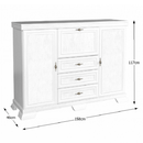 Komód, sosna andersen, KORA KK6P NEW