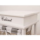 Komód, 4 kosárral, szürke / fehér, MANON 4