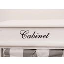 Komód, 4 kosárral, szürke / fehér, MANON 4