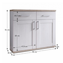 komód, fehér/tölgy san remo, PROVENSAL