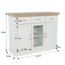 háromajtós komód, északi sosna/vadtölgy, ROYAL K1S