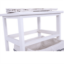 Komód, 4 fiókos, régi fehér, RUBY 4