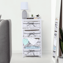 Komód, 4 fiókos, régi fehér, RUBY 4