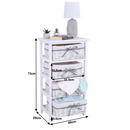 Komód, 4 fiókos, régi fehér, RUBY 4