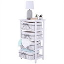 Komód, 4 fiókos, régi fehér, RUBY 4