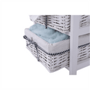 Komód, 4 fiókos, régi fehér, RUBY 4