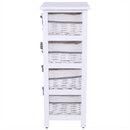 Komód, 4 fiókos, régi fehér, RUBY 4