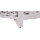 Lóca fonott kosárral és párnával, régi fehér, RUBY1