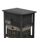 Komód, 3 kosár, 1 fiók, szürke-barna, DARKIE 3