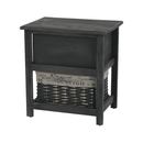 Komód, 1 kosár, 1 fiók, szürke-barna, DARKIE 1