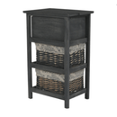 Komód, 2 kosár, 1 fiók, szürke-barna, DARKIE 2