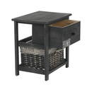 Komód, 1 kosár, 1 fiók, szürke-barna, DARKIE 1