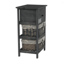 Komód, 2 kosár, 1 fiók, szürke-barna, DARKIE 2