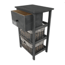 Komód, 2 kosár, 1 fiók, szürke-barna, DARKIE 2