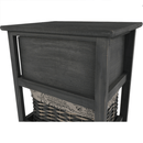 Komód, 2 kosár, 1 fiók, szürke-barna, DARKIE 2