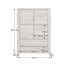 Komód typ 33, fehér craft, ANGEL