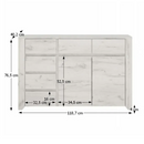 Komód typ 42,  fehér craft, ANGEL