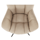Dizájnos forgószék, bézs/fekete, KOMODO
