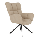Dizájnos forgószék, bézs/fekete, KOMODO