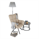 Dizájnos forgószék, bézs/fekete, KOMODO