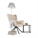 Dizájnos forgószék, bézs/fekete, KOMODO