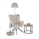 Dizájnos forgószék, bézs/fekete, KOMODO