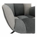 Dizájnos forgó fotel, patchwork/fekete, KOMODO