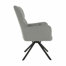 Dizájnos pörgő fotel, szürke/fekete, KOMODO