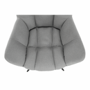 Dizájnos pörgő fotel, szürke/fekete, KOMODO